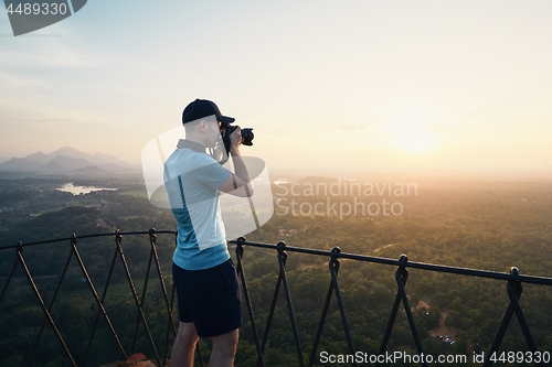 Image of Photographer on the top of Sigiriya rock