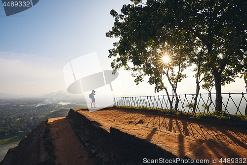 Image of Photographer on the top of Sigiriya rock