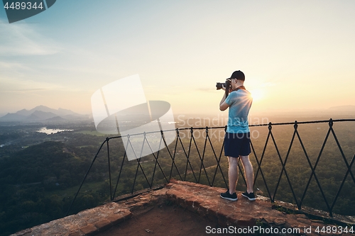 Image of Photographer on the top of Sigiriya rock