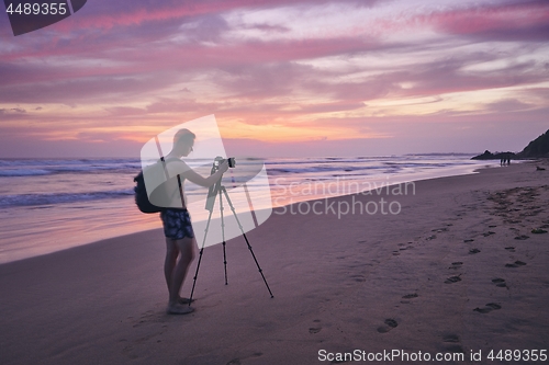 Image of Photographer at beach 