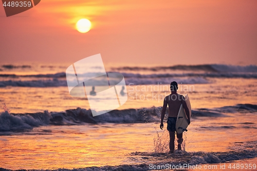 Image of Surfer st sunset