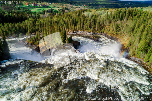 Image of Ristafallet waterfall in the western part of Jamtland is listed 