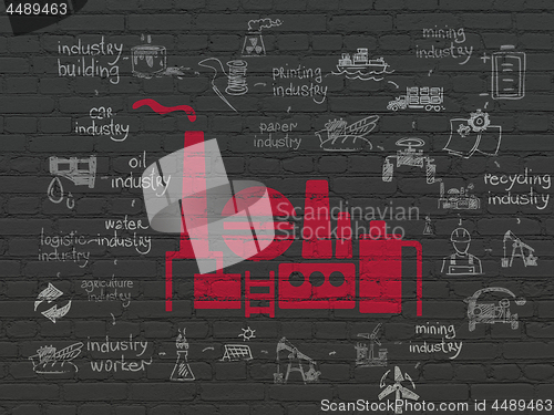 Image of Industry concept: Oil And Gas Indusry on wall background