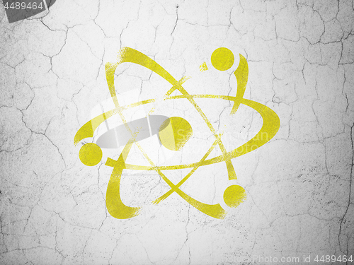 Image of Science concept: Molecule on wall background