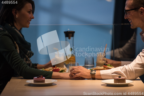 Image of Couple on a romantic dinner at the restaurant