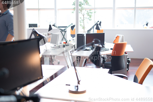 Image of Big bright empty modern office