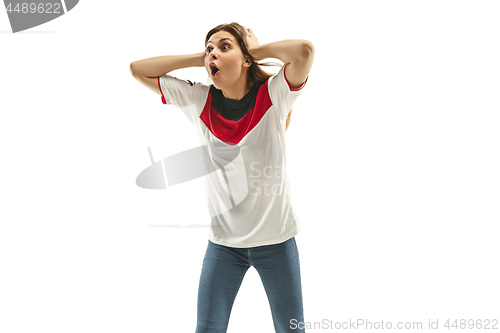 Image of egyptian football fan on white background