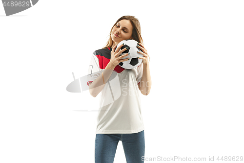 Image of egyptian football fan on white background