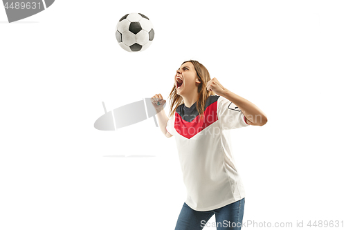 Image of egyptian football fan on white background