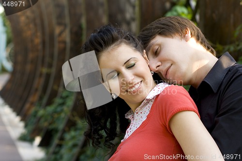 Image of young couple in the park