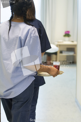 Image of Nurse Serving Lunch