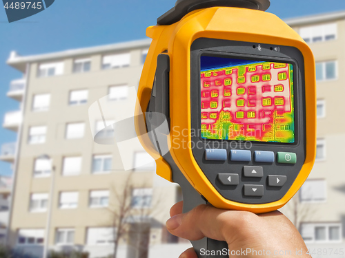 Image of Detecting Heat Loss Outside building Using Thermal Camera