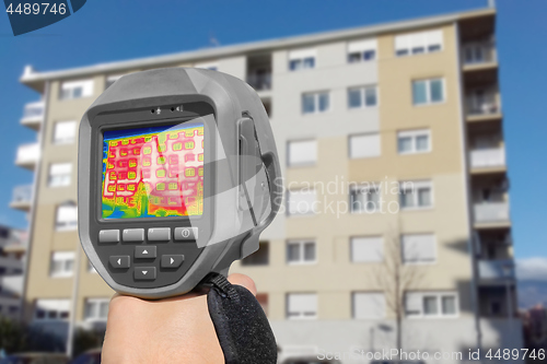 Image of Detecting Heat Loss Outside building Using Thermal Camera