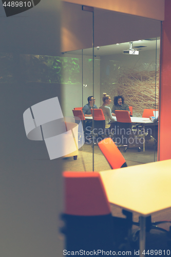 Image of Business Team At A Meeting at modern office building