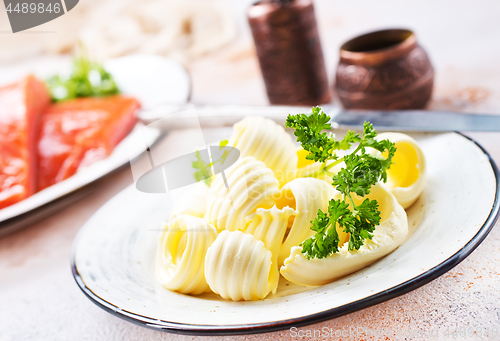 Image of salmon fish and butter 