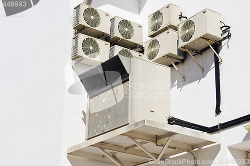 Image of Air conditioner units in the wall