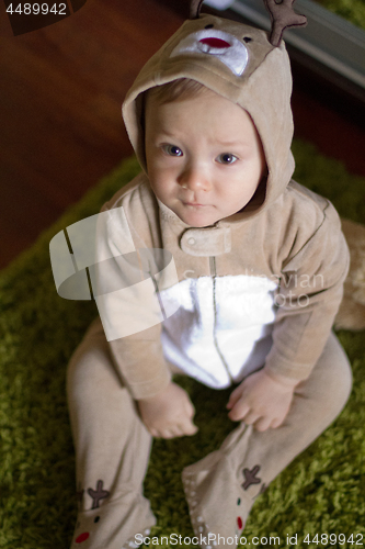 Image of Baby Boy or Girl Dressed in Animal Costume