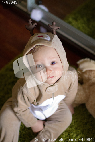 Image of Baby Boy or Girl Dressed in Animal Costume