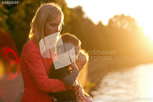 Image of Baby Boy or Girl Have Fun Outdoors