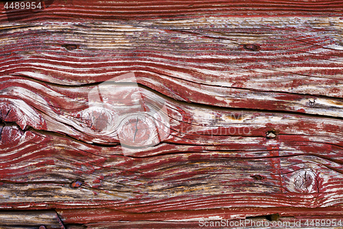 Image of Old wooden red door grunge texture