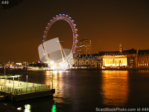 Image of London Eye by night