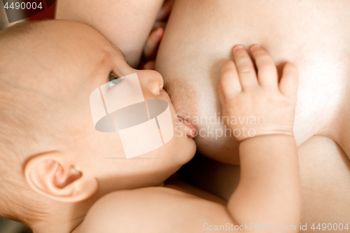 Image of Mother Breast Feeding Baby