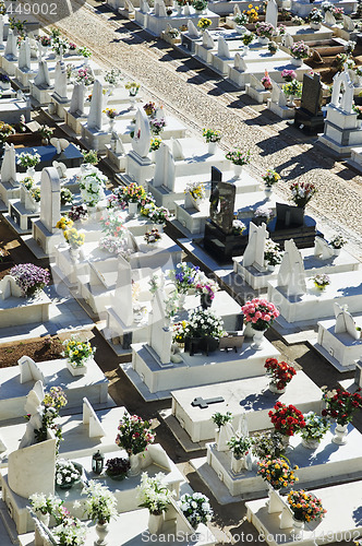Image of Catholic cemetery in Alentejo, Portugal