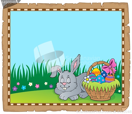 Image of Easter rabbit theme parchment 4