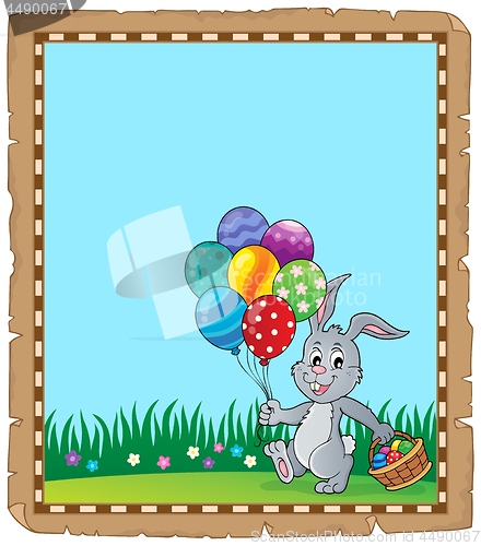 Image of Easter rabbit theme parchment 2