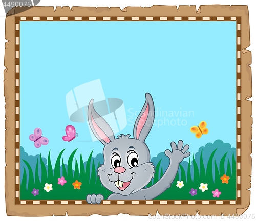 Image of Parchment with lurking Easter bunny 5