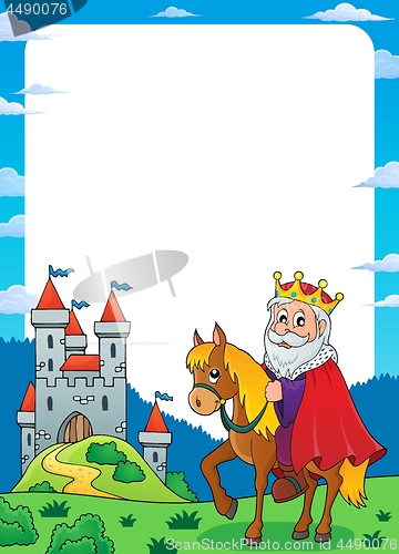 Image of King on horse theme frame 1