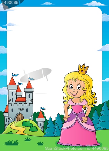 Image of Princess and castle theme frame 2