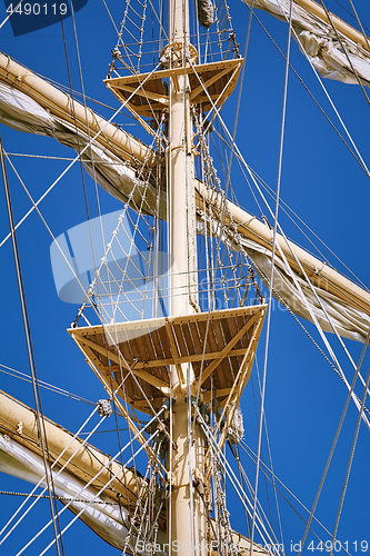 Image of Mast of Sailboats 