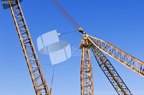 Image of Detail of a lifting crane at a marble quarry, Alentejo, Portugal