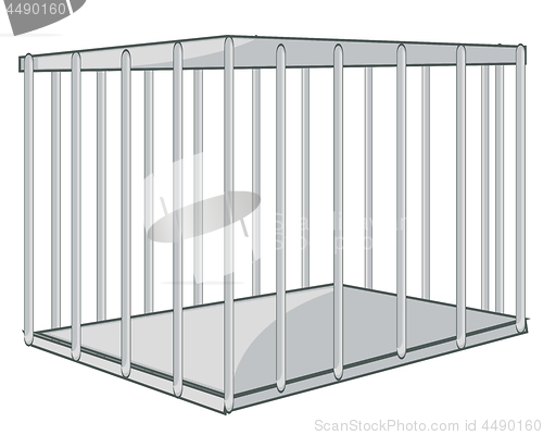 Image of Strong iron hutch on white background is insulated