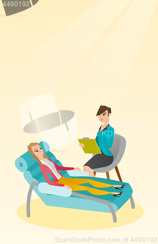 Image of Psychologist having session with patient.