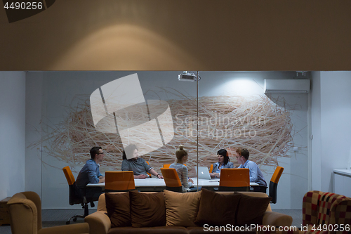 Image of Business Team At A Meeting at modern office building