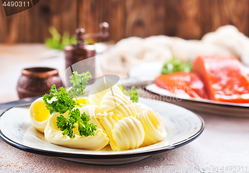 Image of salmon fish and butter 