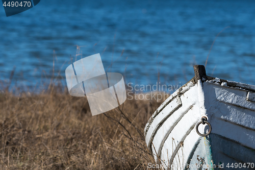 Image of Old fishing boat front view