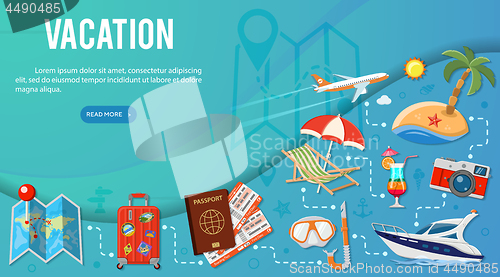 Image of Vacation and Tourism Banner Infographics