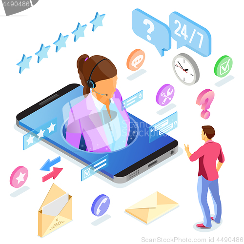Image of Isometric Online Customer Support