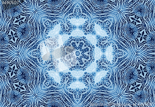 Image of Bright blue abstract concentric pattern