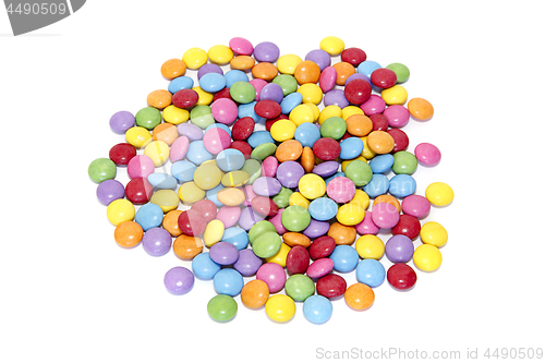 Image of Bright colorful candy on white background