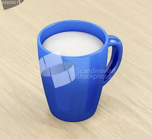 Image of Milk in blue mug