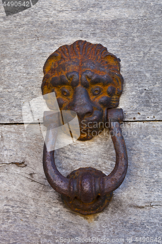 Image of Ancient lion shaped door knocker