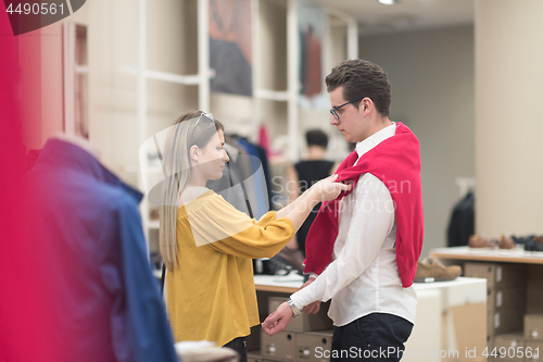 Image of couple in  Clothing Store