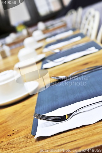 Image of Table setting in a restaurant