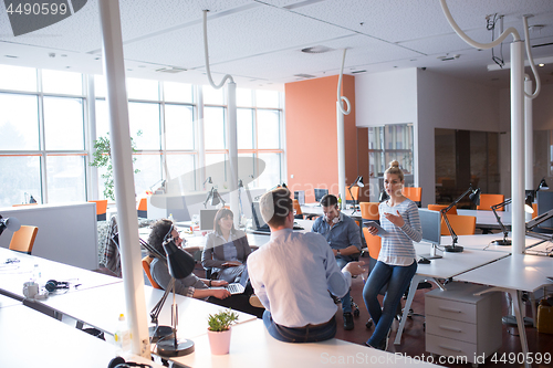 Image of Young Business Team At A Meeting at modern office building