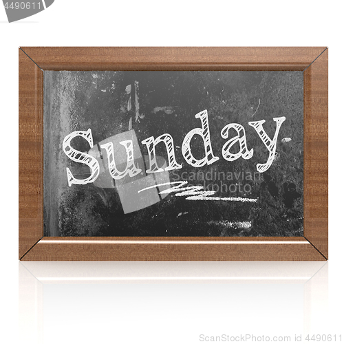 Image of Sunday text written on blackboard
