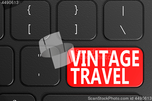 Image of Vintage Travel on black keyboard
